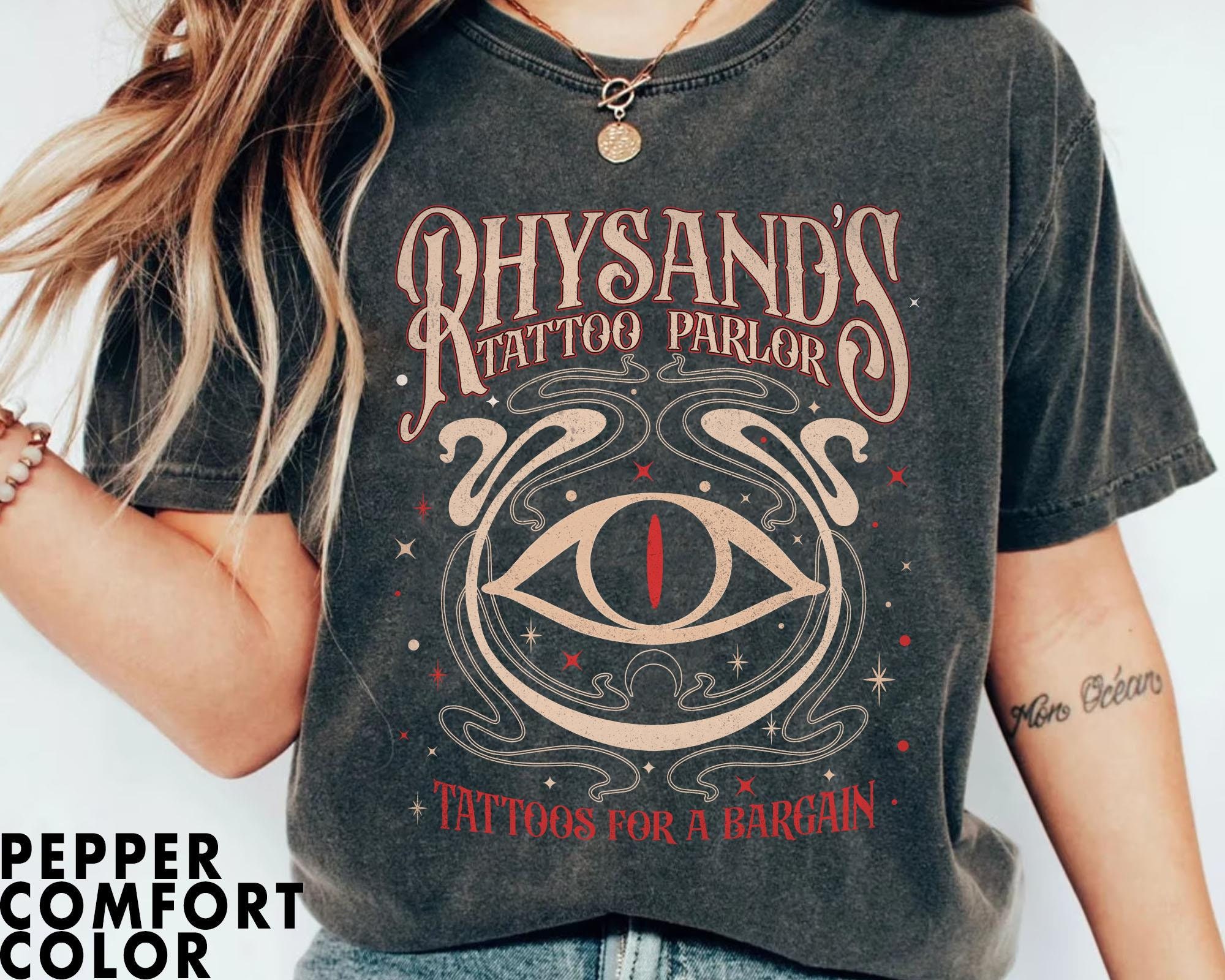 Acotar Velaris Rhysand's Tattoo Parlor The Night Court Novel Series Book Lover Shirt image 2