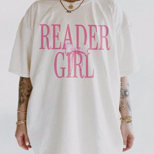 Coquette Reader Girl Romance Book Club Lover Shirt Dainty Bow Ribbon Shirt image 0