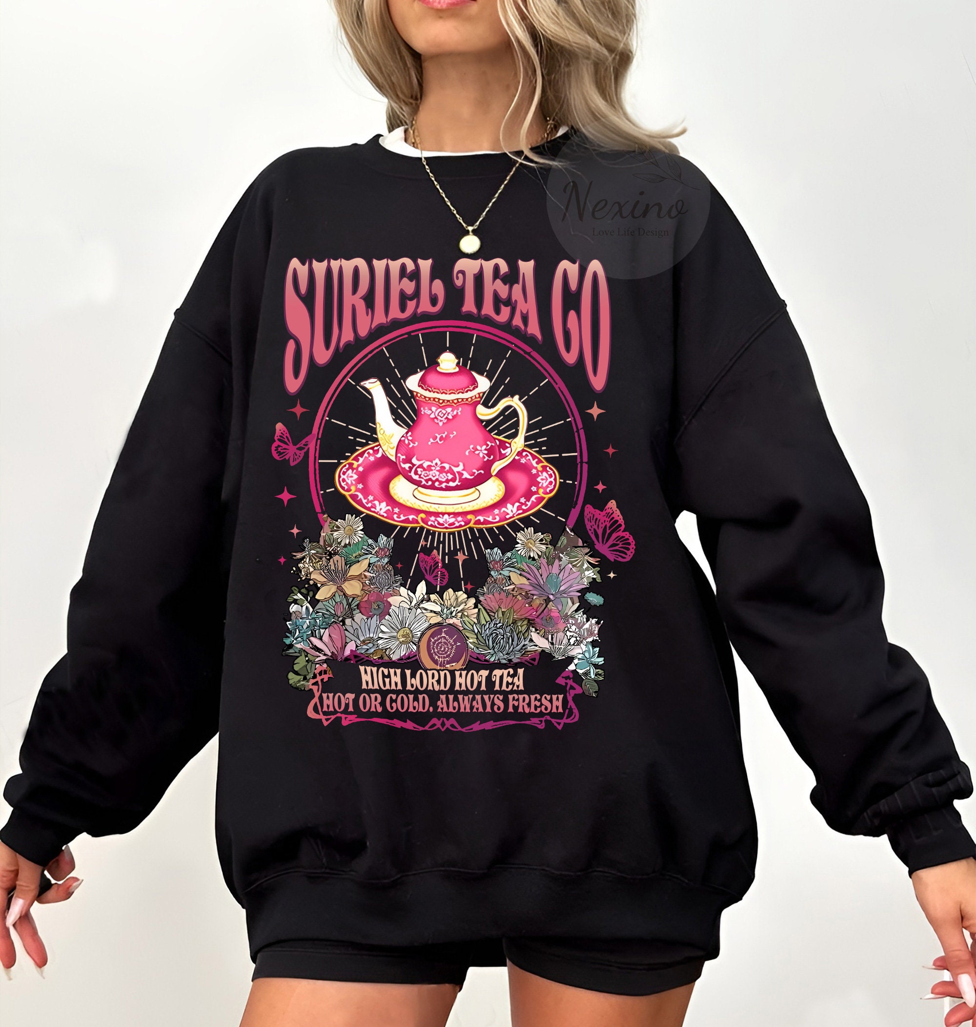 Suriel Tea Co A Court Of Thorns And Roses Book Club Sweatshirt image 3