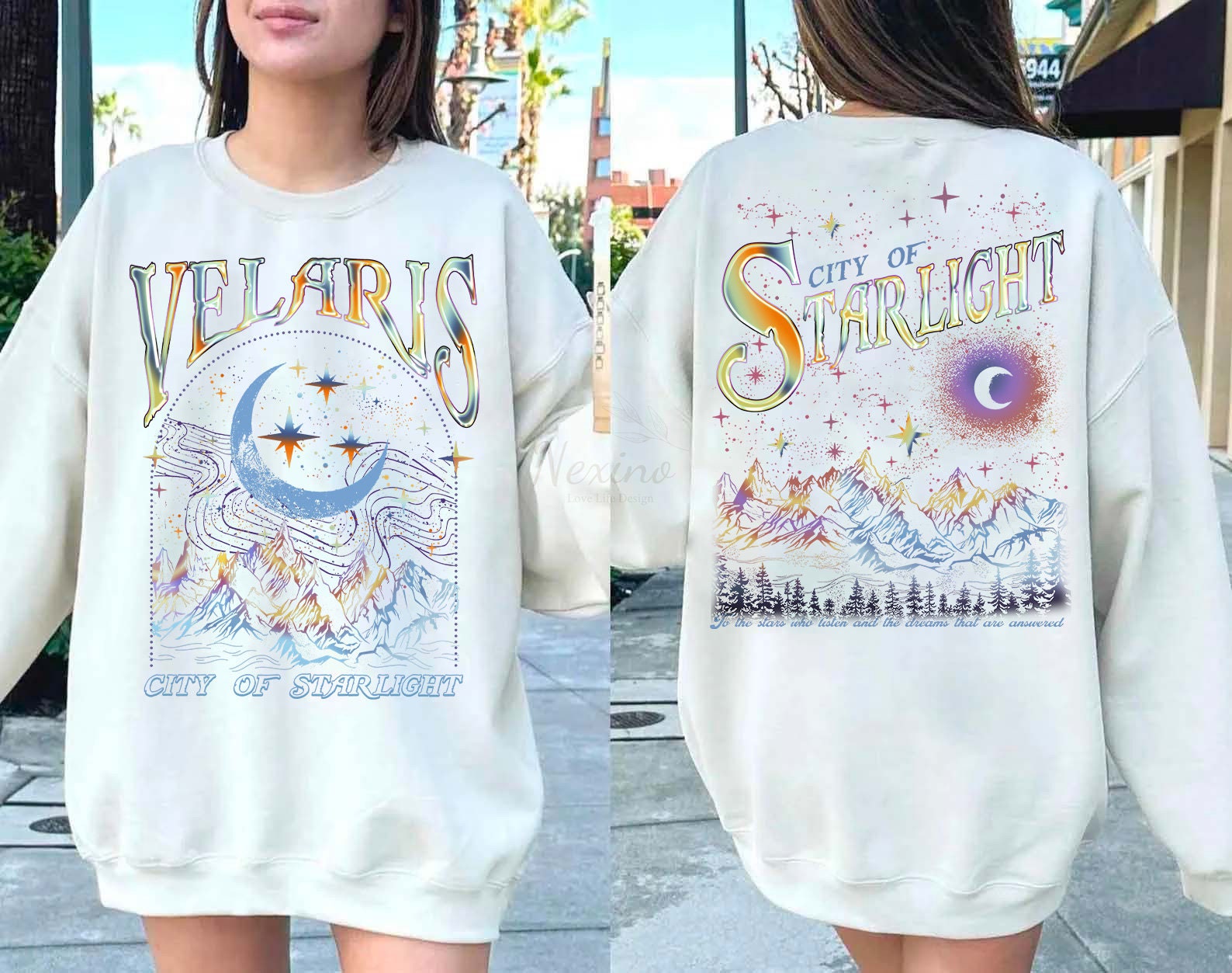 Velaris City Of Starlight ACOTAR The Night Court Rhysand Cassian SJM Book Lover Sweatshirt image 5