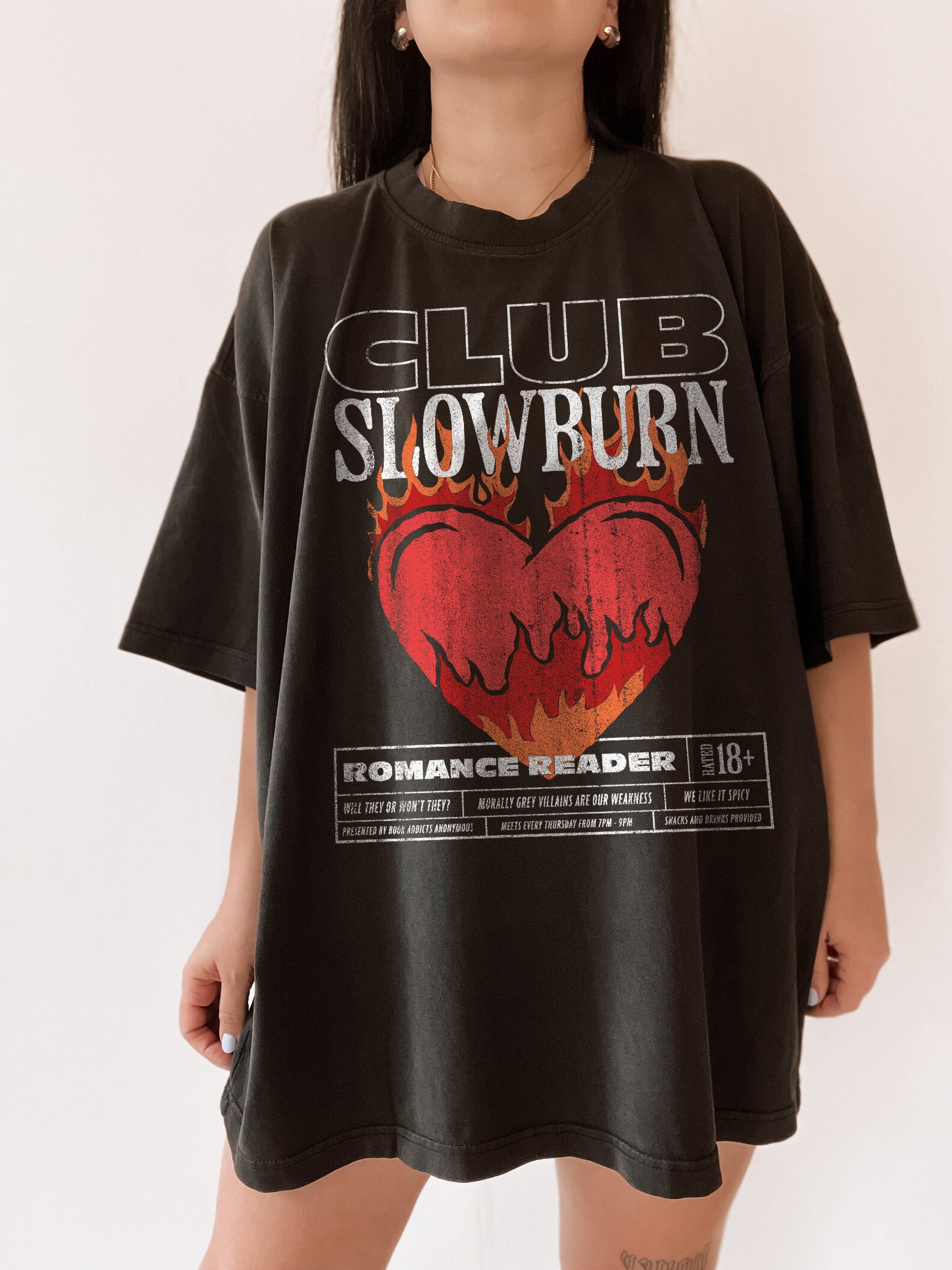 Slow Burn Book Club Romance Girlie Morally Grey Lover Reader Shirt image 3