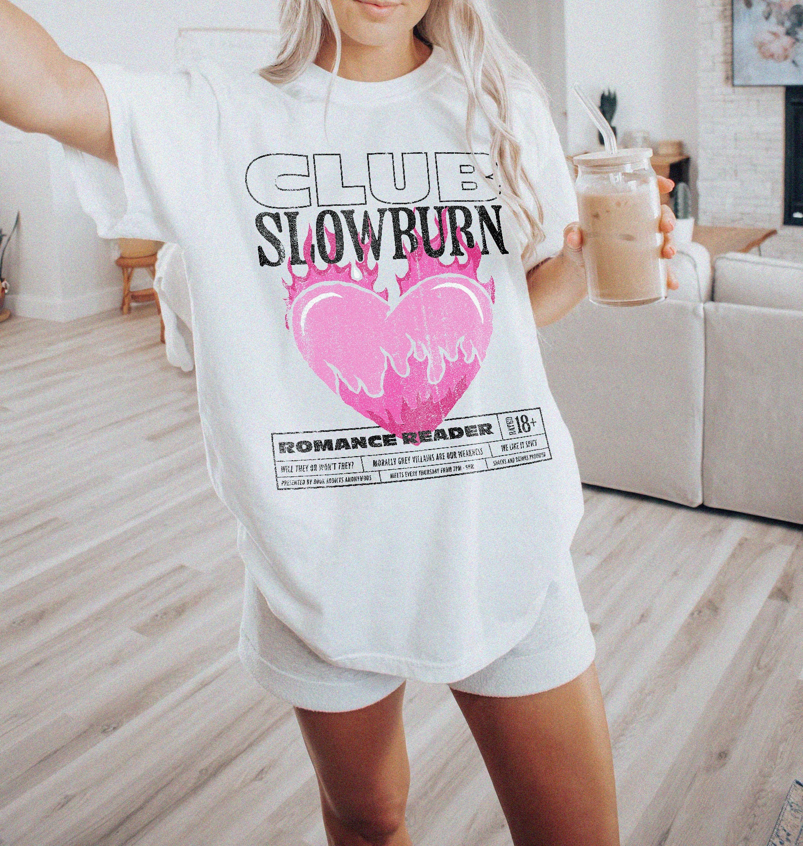 Slow Burn Book Club Romance Girlie Morally Grey Lover Reader Shirt image 1