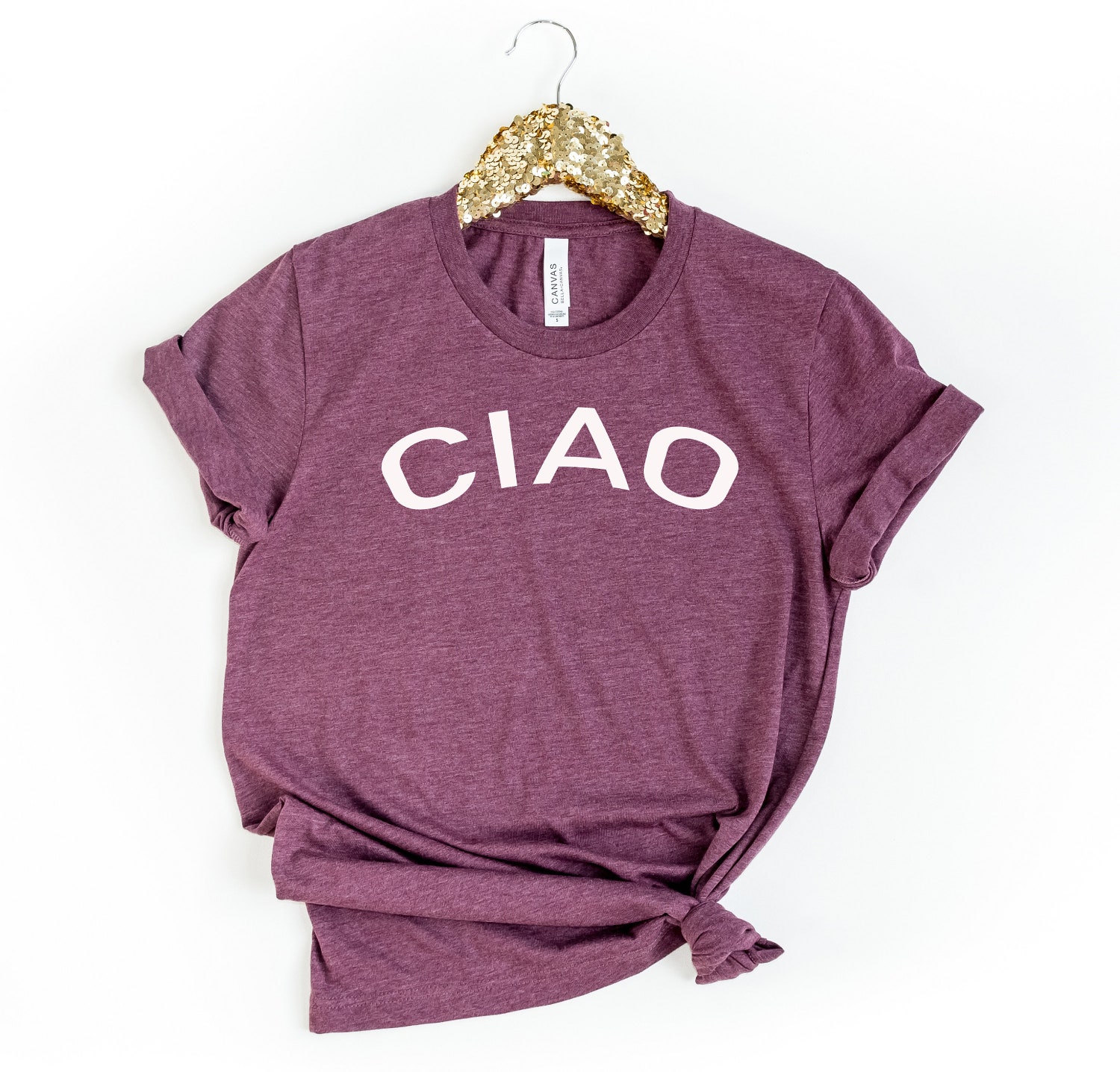 Ciao Shirt Unisex Adult Tee Italian Greeting T-Shirt Casual Graphic Clothing image 1