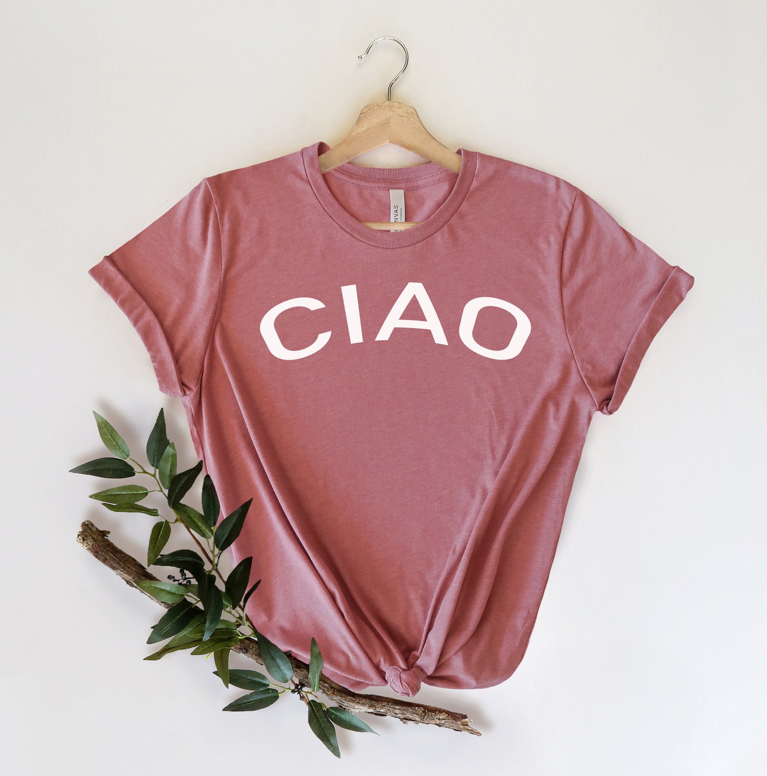 Ciao Shirt Unisex Adult Tee Italian Greeting T-Shirt Casual Graphic Clothing image 2