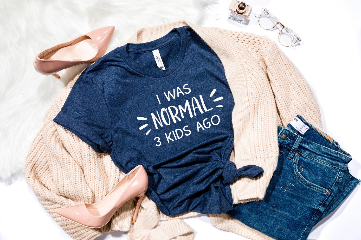 I Was Normal 3 Kids Ago Shirt Funny Mother's Day Gift Mom of 3 Birthday Tee image 2