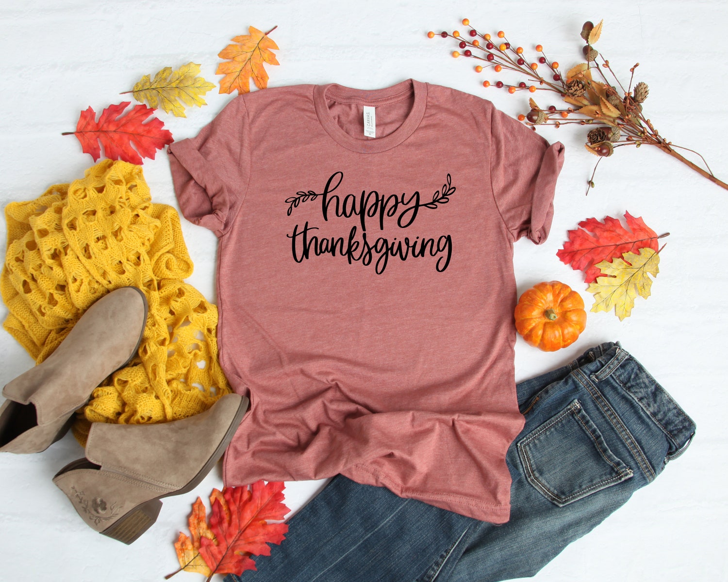 Happy Thanksgiving Shirt Cute Fall Autumn Shirt Funny Pumpkin Day T-Shirt for Thanksgiving Day image 1