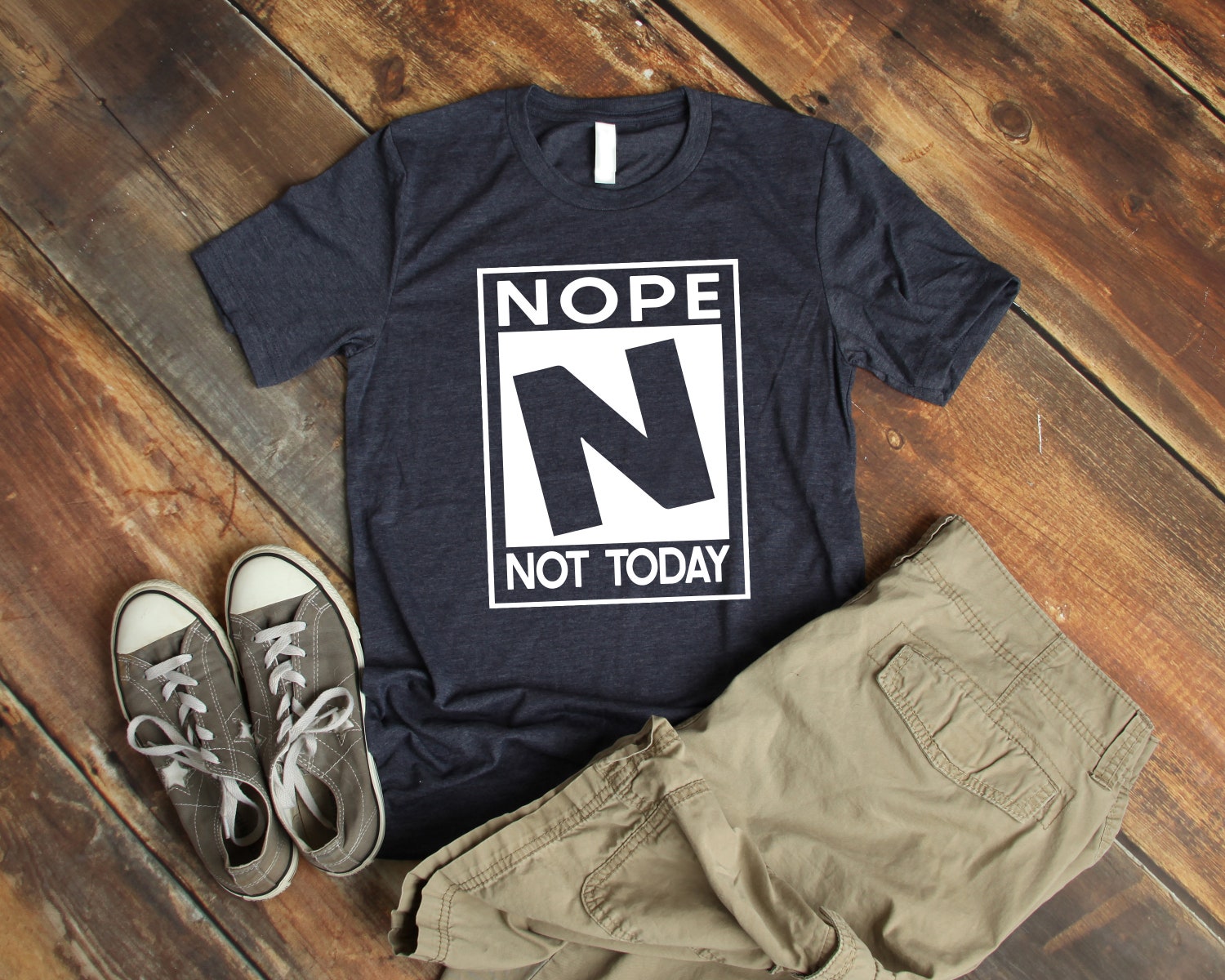 Nope N Not Today Sarcastic Funny Shirt Funny Gifts Kindness Mom Shirt Humorous Tees image 3