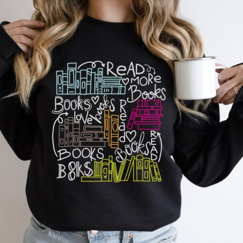 Read More Books Sweatshirt for Book Lovers Cozy Reader Crewneck Bookish Gift Reading Apparel image 0