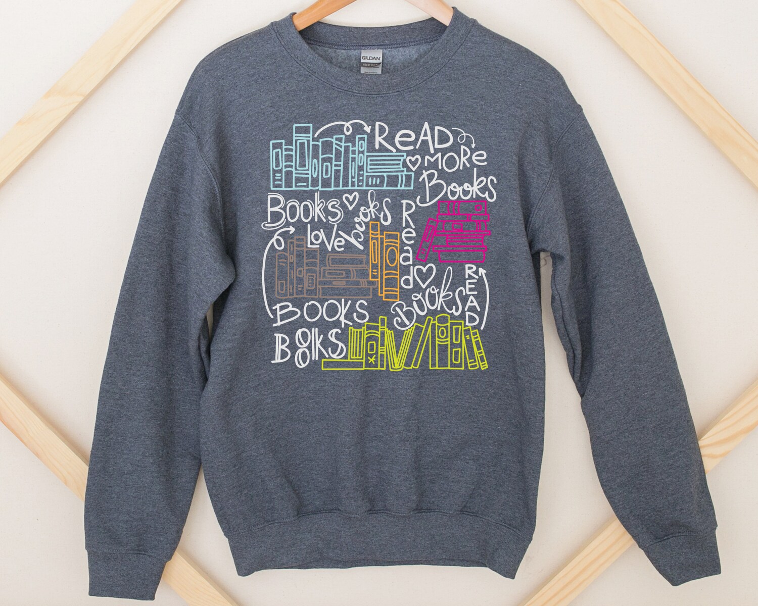 Read More Books Sweatshirt for Book Lovers Cozy Reader Crewneck Bookish Gift Reading Apparel image 1