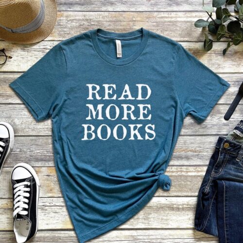 Read More Books T-Shirt It's A Good Day to Read Reading Week Teacher Librarian Tee image 0