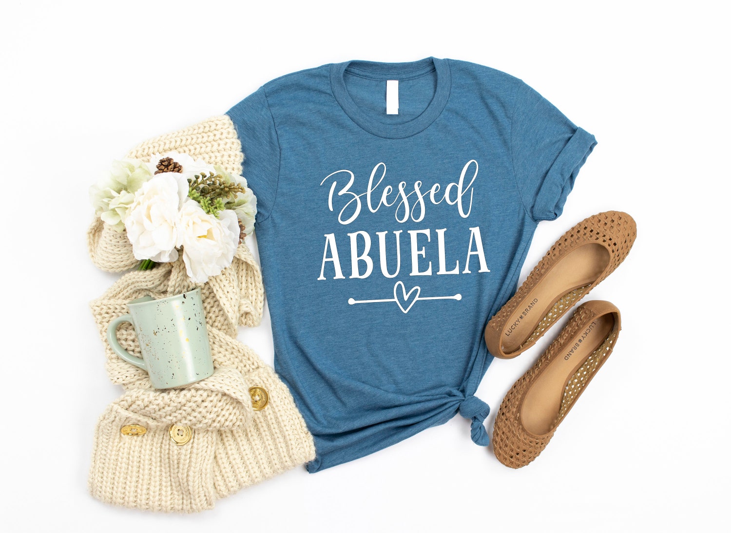 Blessed Abuela Grandma Shirt Nana Mother’s Day Gift Grandmother Shirt for Grandma image 3