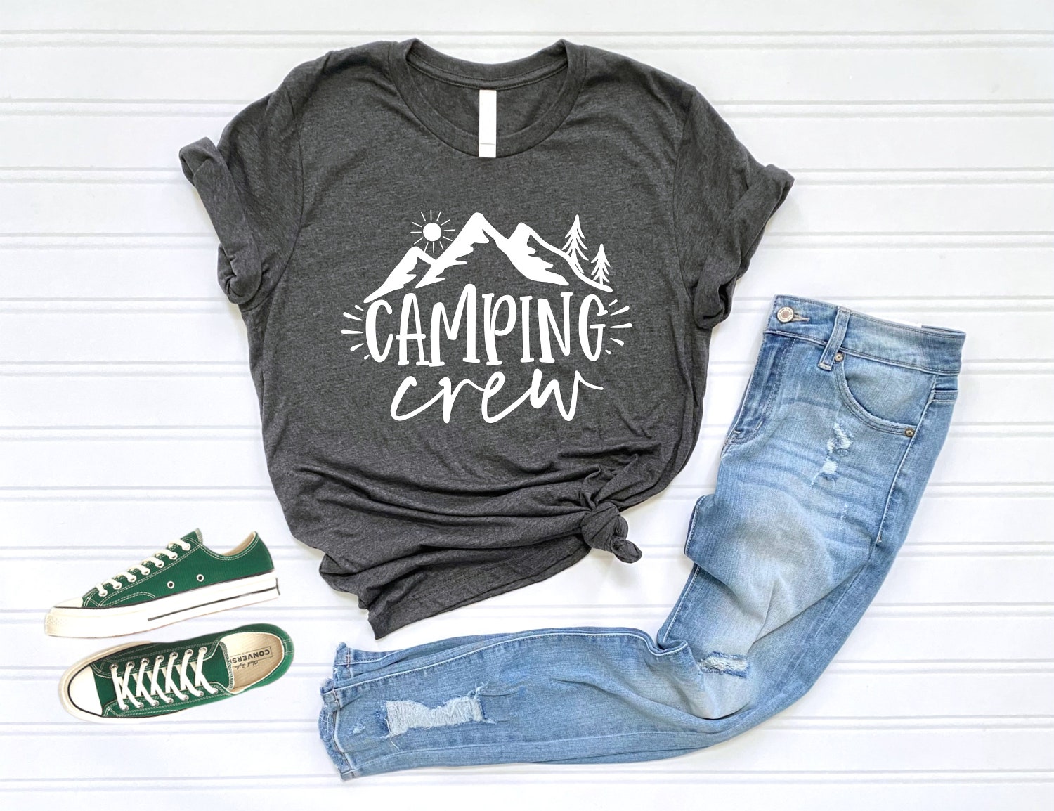 Camping Crew Mountain Shirt Nature Adventure Tee Wanderlust Travel Gifts Camping T-Shirt image 3