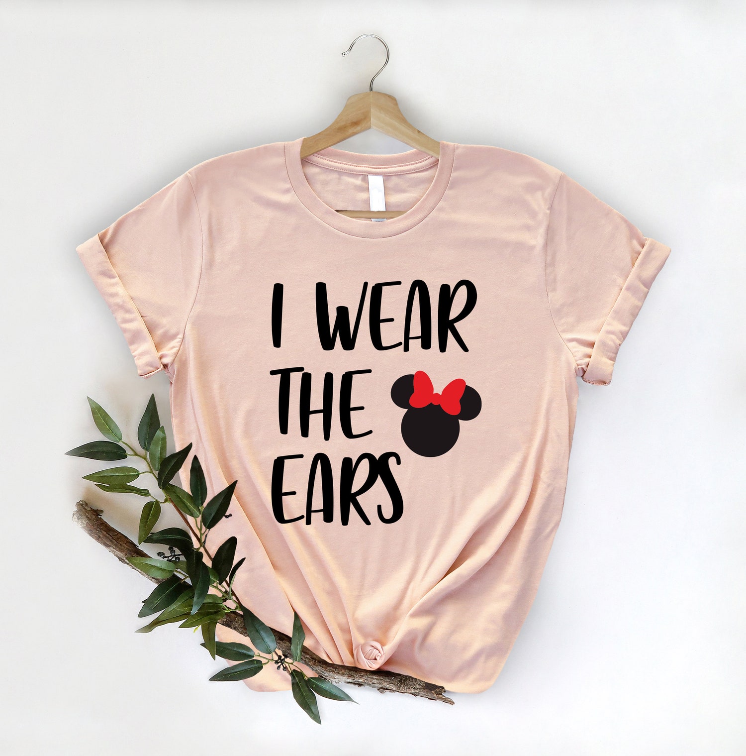 Family Matching I Wear the Ears Shirt Cute Animal Kingdom Themed Gift for Couples image 1