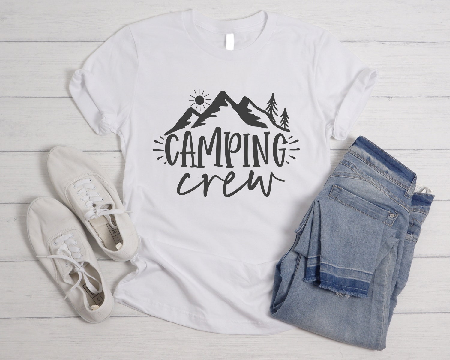 Camping Crew Mountain Shirt Nature Adventure Tee Wanderlust Travel Gifts Camping T-Shirt image 4