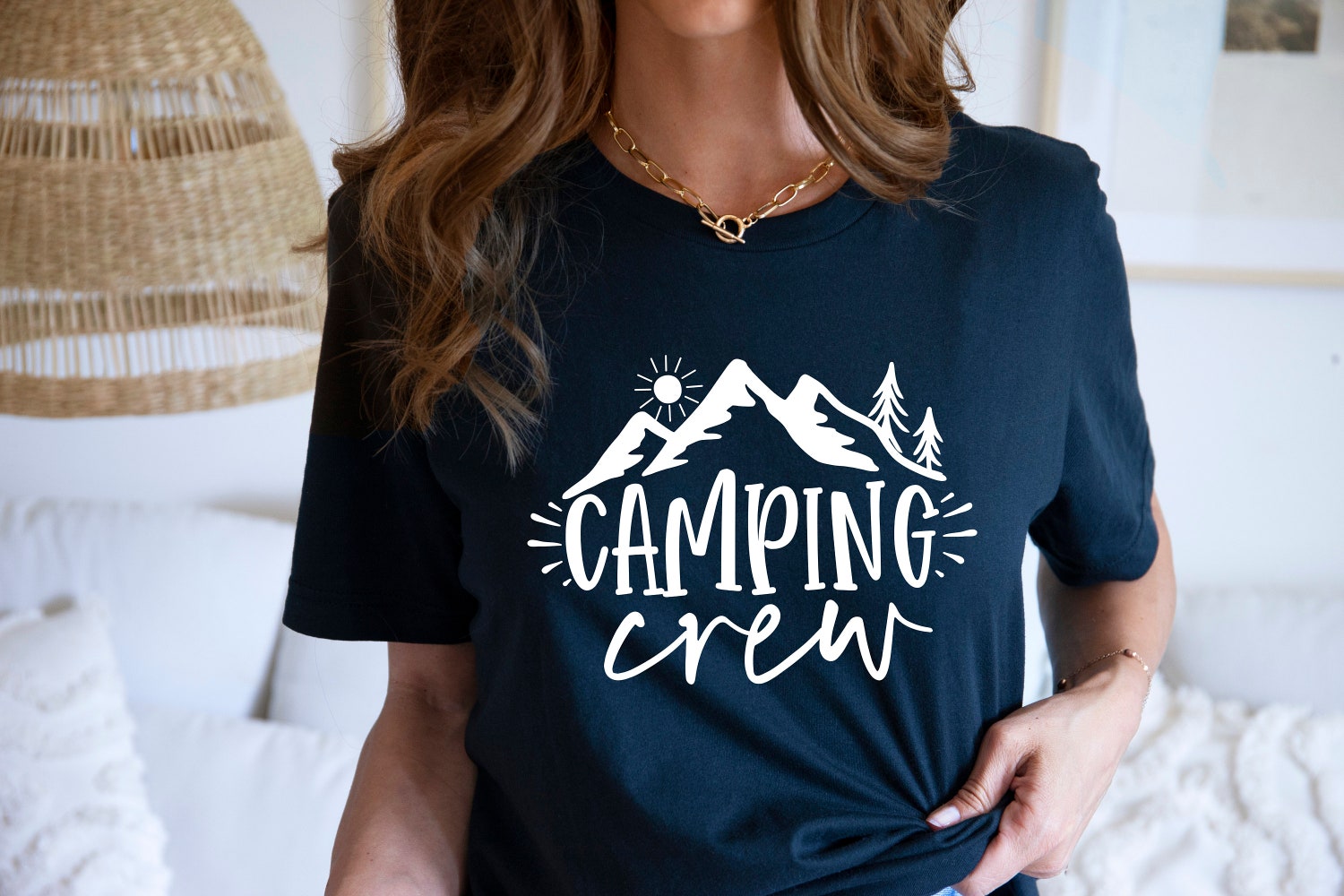 Camping Crew Mountain Shirt Nature Adventure Tee Wanderlust Travel Gifts Camping T-Shirt image 1