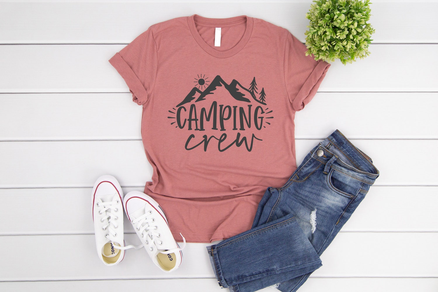 Camping Crew Mountain Shirt Nature Adventure Tee Wanderlust Travel Gifts Camping T-Shirt image 2