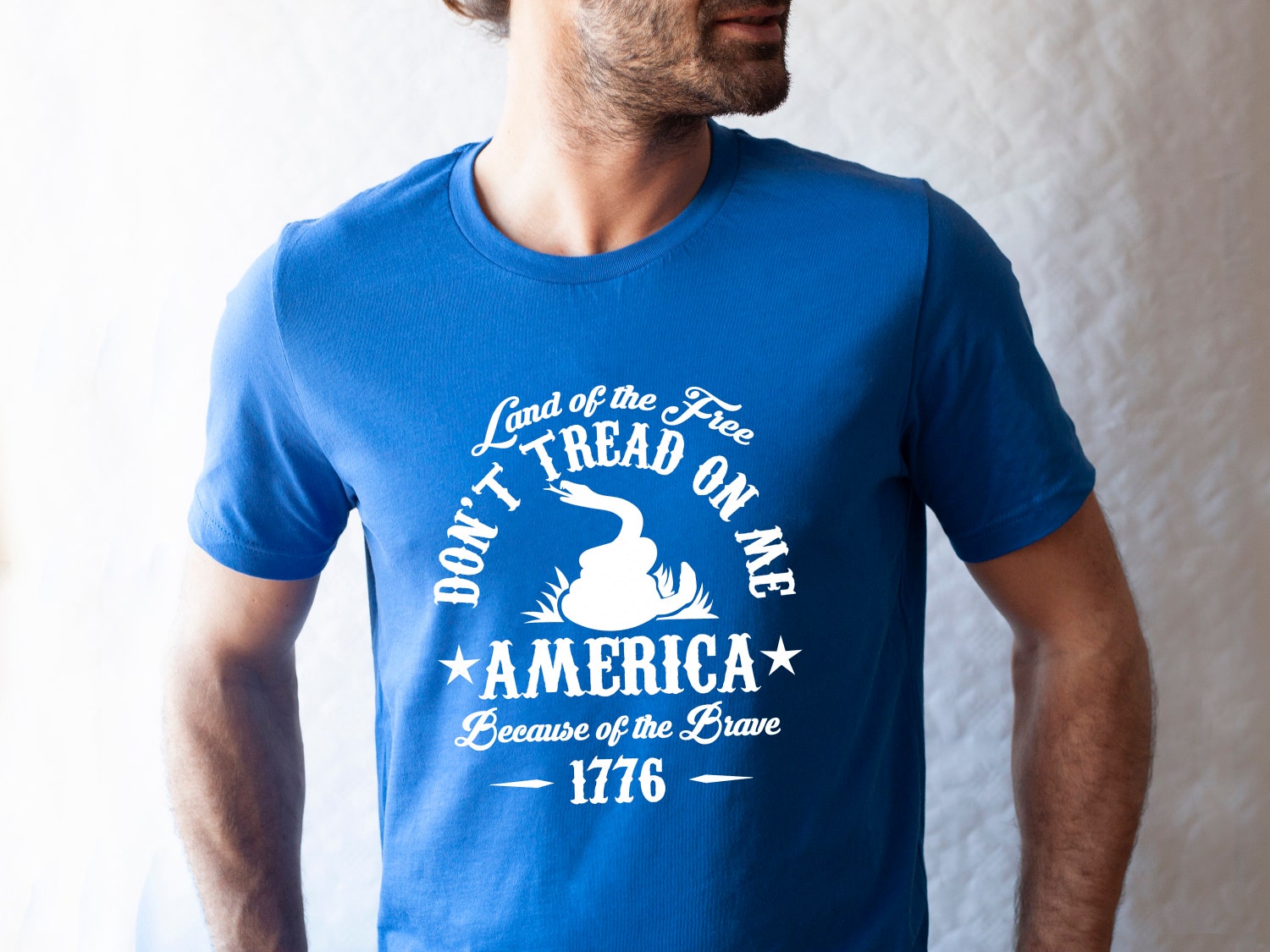 Land of the Free 4th of July Shirt America 1776 Shirt USA Flag Patriotic T-Shirt image 2