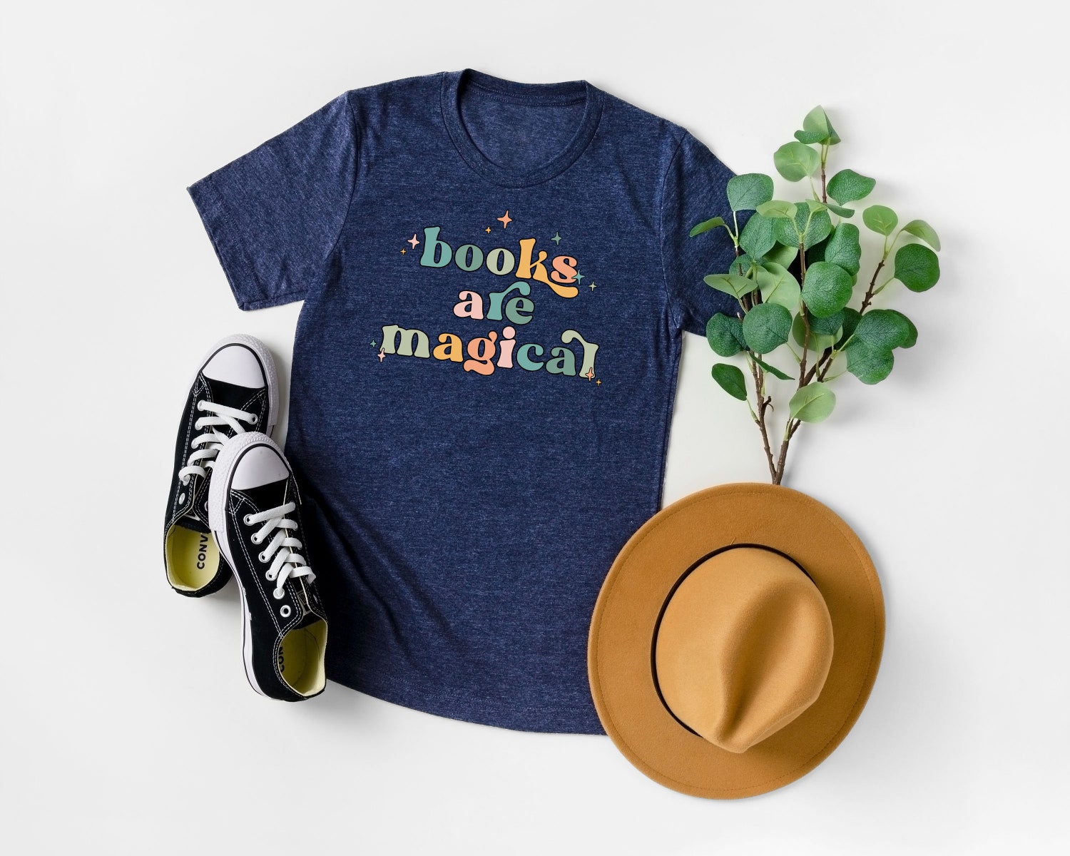 Books Are Magical Reading Shirt Librarian Gift Teacher Appreciation Book Lover Women's Tee image 3