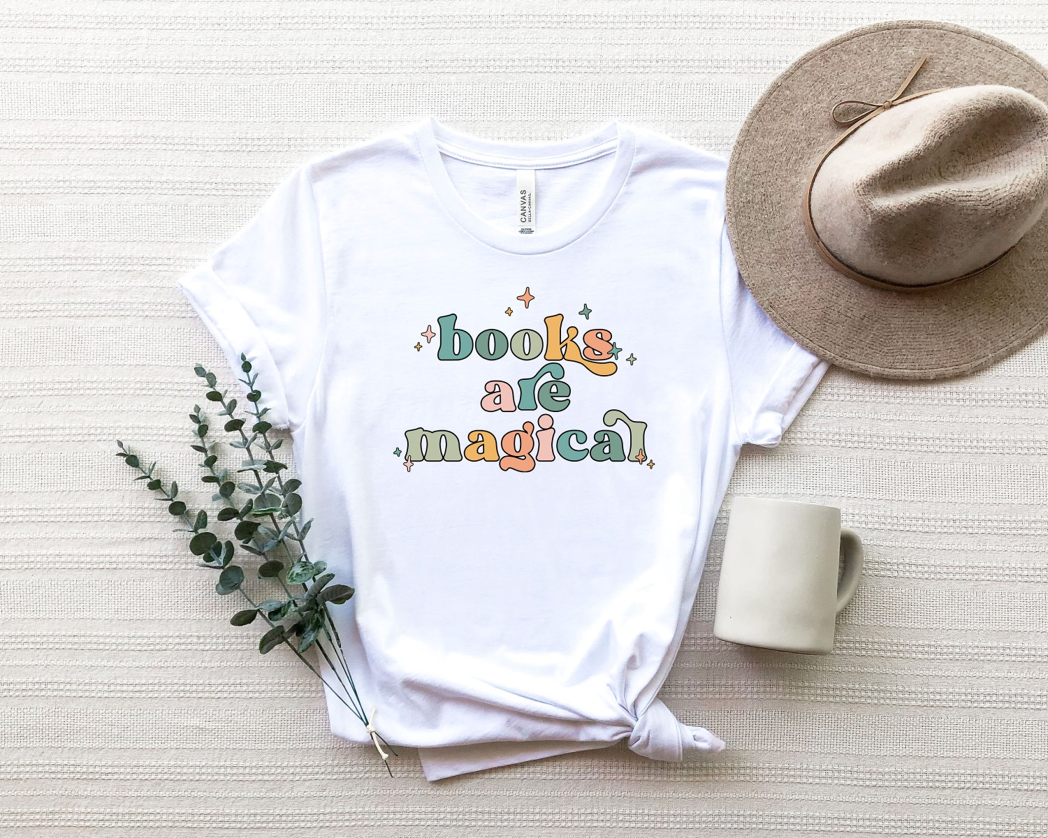 Books Are Magical Reading Shirt Librarian Gift Teacher Appreciation Book Lover Women's Tee image 2