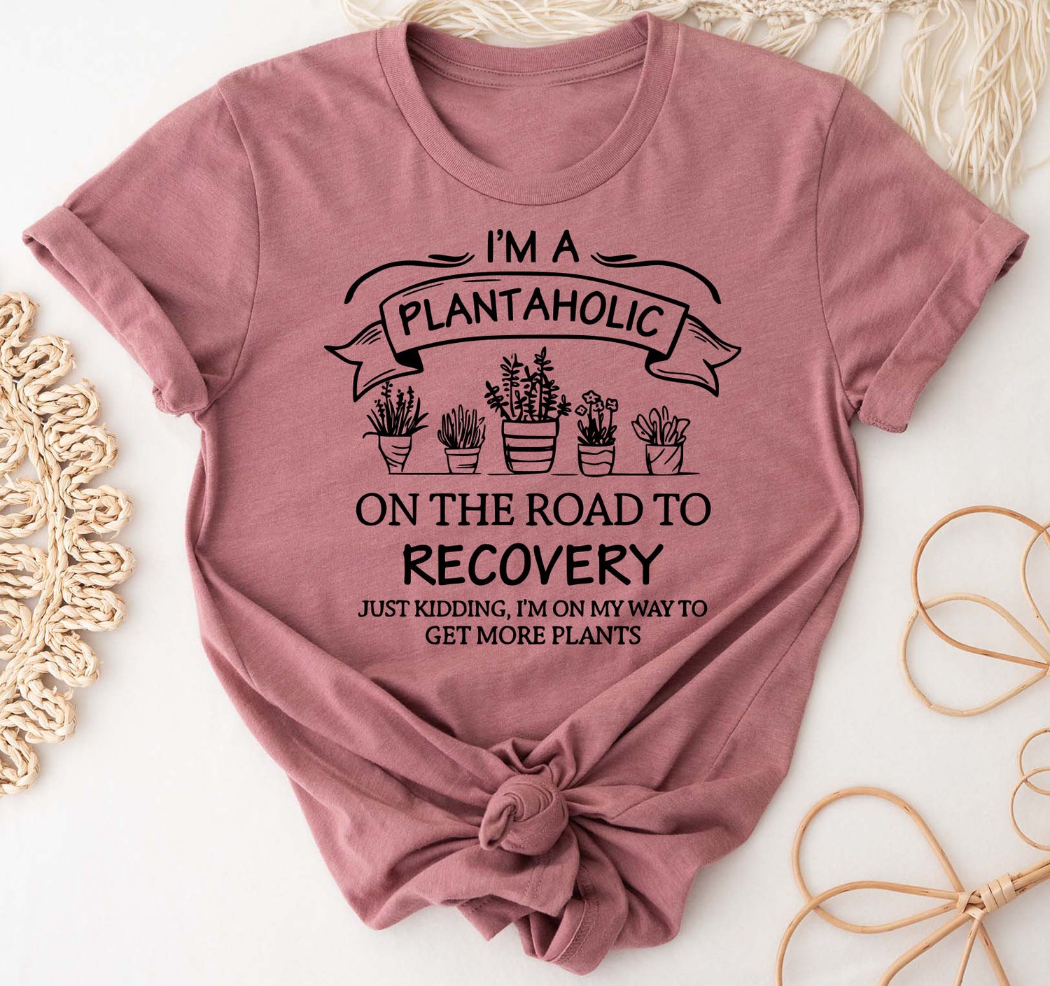 Funny Plant Shirt Plantaholic Recovery Tee Gardening Humor T-Shirt Plant Lover Gift image 3