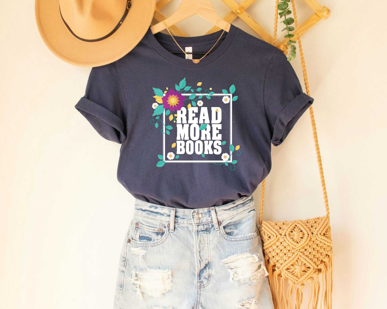 Read More Books Floral Shirt Reading Specialist Librarian Tee Book Lover Gift image 4