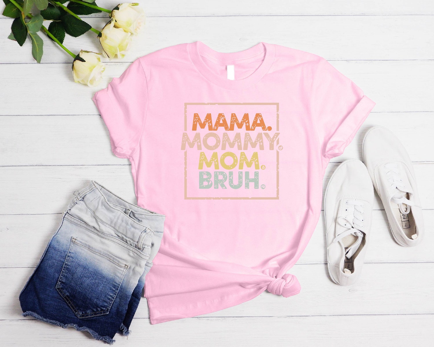 Funny Mom Shirt Mama Mommy Mom Bruh Tee Mother's Day Gift New Mom Sweatshirt image 3