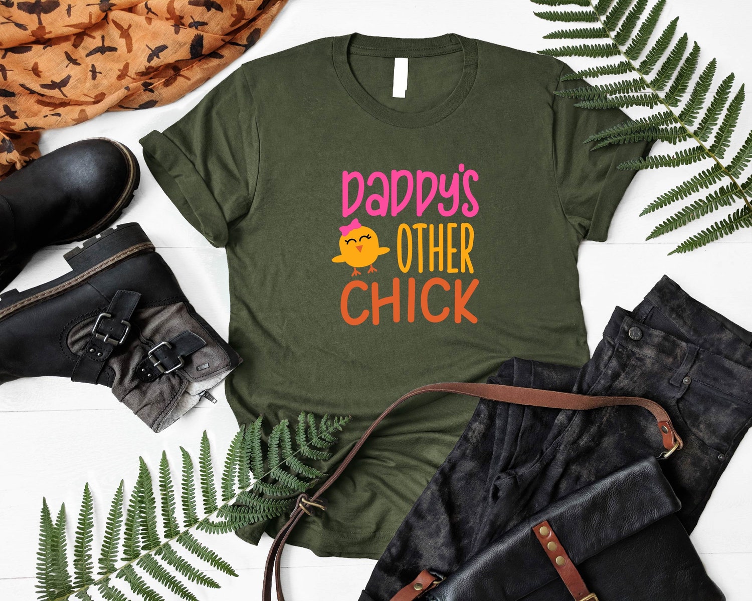 Daddy's Other Chick Shirt Funny Dad Joke Shirt Happy Father's Day Gift Daddy Sweatshirt image 2