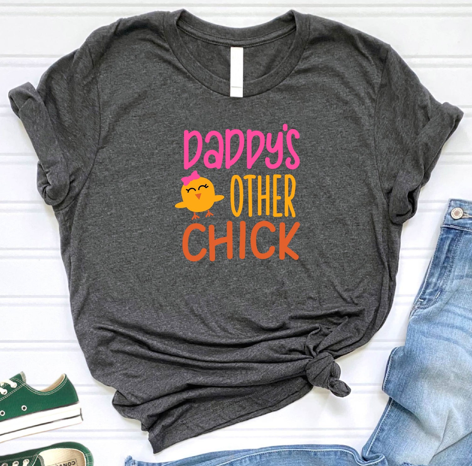 Daddy's Other Chick Shirt Funny Dad Joke Shirt Happy Father's Day Gift Daddy Sweatshirt image 3