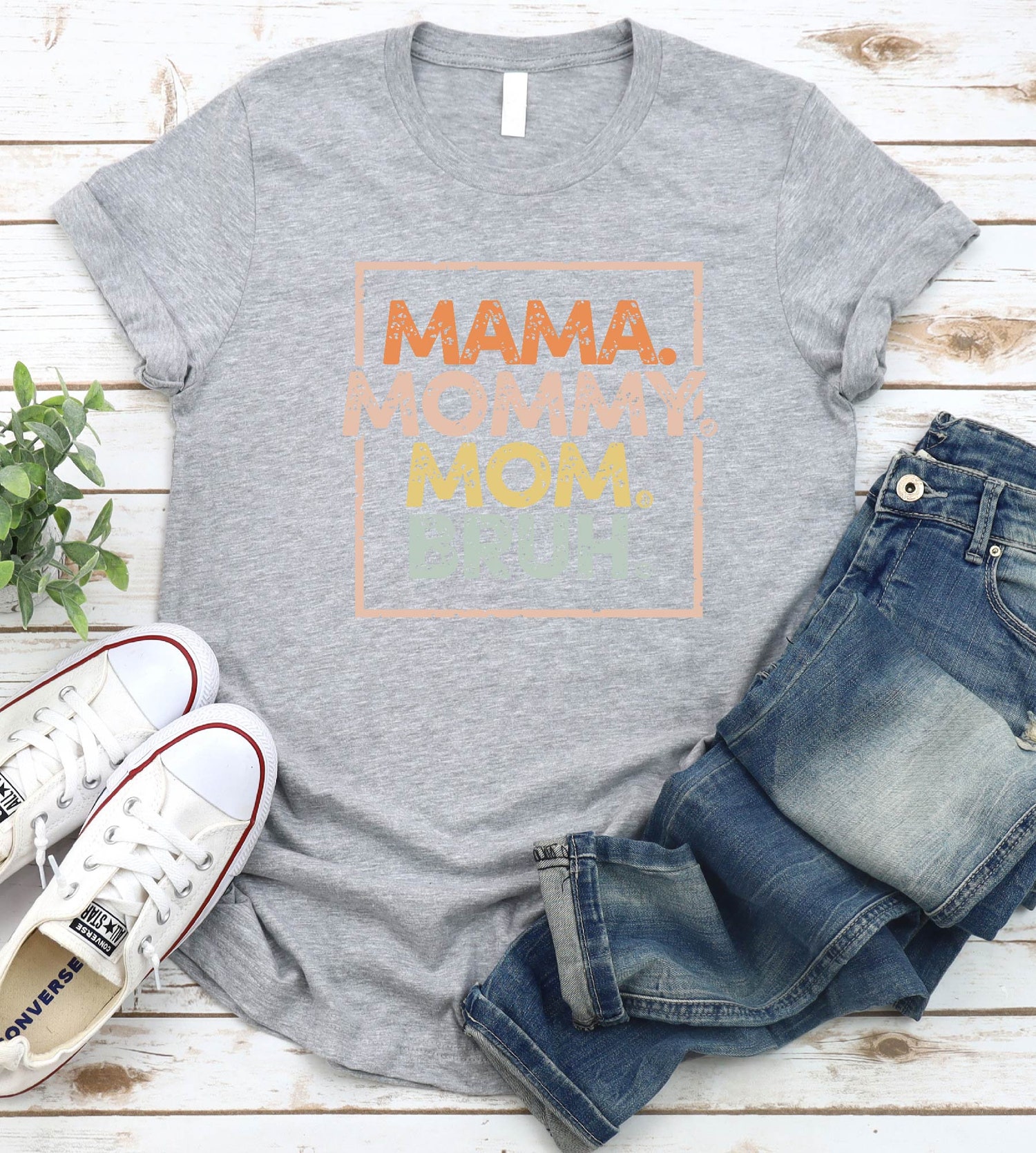 Funny Mom Shirt Mama Mommy Mom Bruh Tee Mother's Day Gift New Mom Sweatshirt image 2