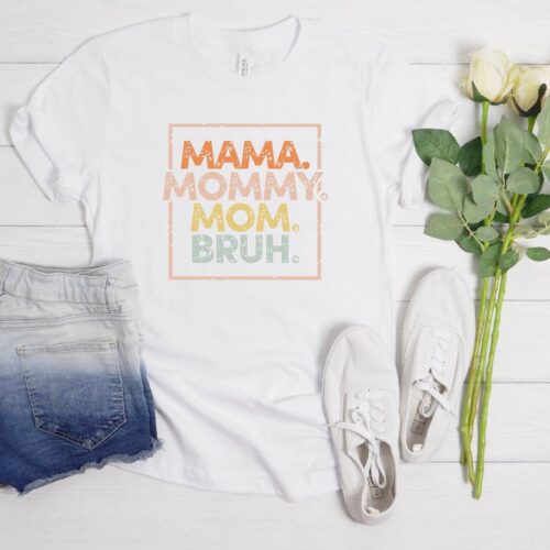 Funny Mom Shirt Mama Mommy Mom Bruh Tee Mother's Day Gift New Mom Sweatshirt image 0