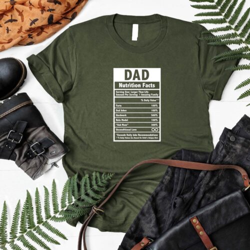 Dad Nutrition Fact Shirt Funny Dad Joke Shirt Happy Father's Day Gift Dad Life Sweatshirt image 0