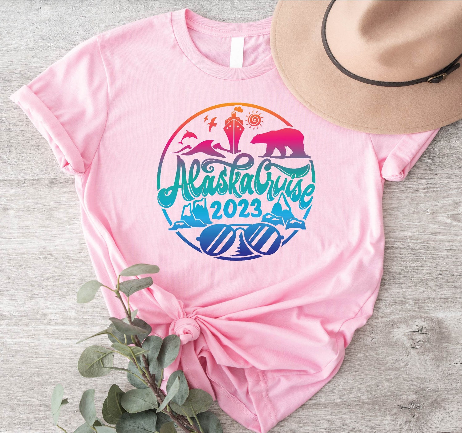 Alaska Cruise 2023 Shirt Trendy Vacation Tee for Beach Lovers Girls Trip Gift for Her image 3