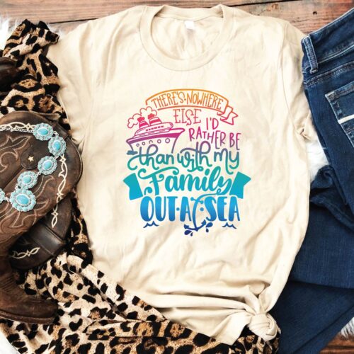 Family Cruise 2023 Shirt Trendy Vacation Beach Lover Palm Trees Girls Trip Gift for Her image 0