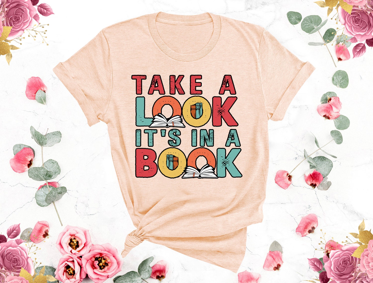 Retro Book Lover T-Shirt Librarian Gift Reading Enthusiast Shirt Bookworm Apparel image 1