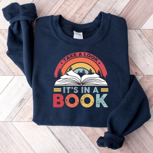 Book Lover Shirt Cute Reading Sweatshirt for Librarians Teachers and Book Lovers image 0