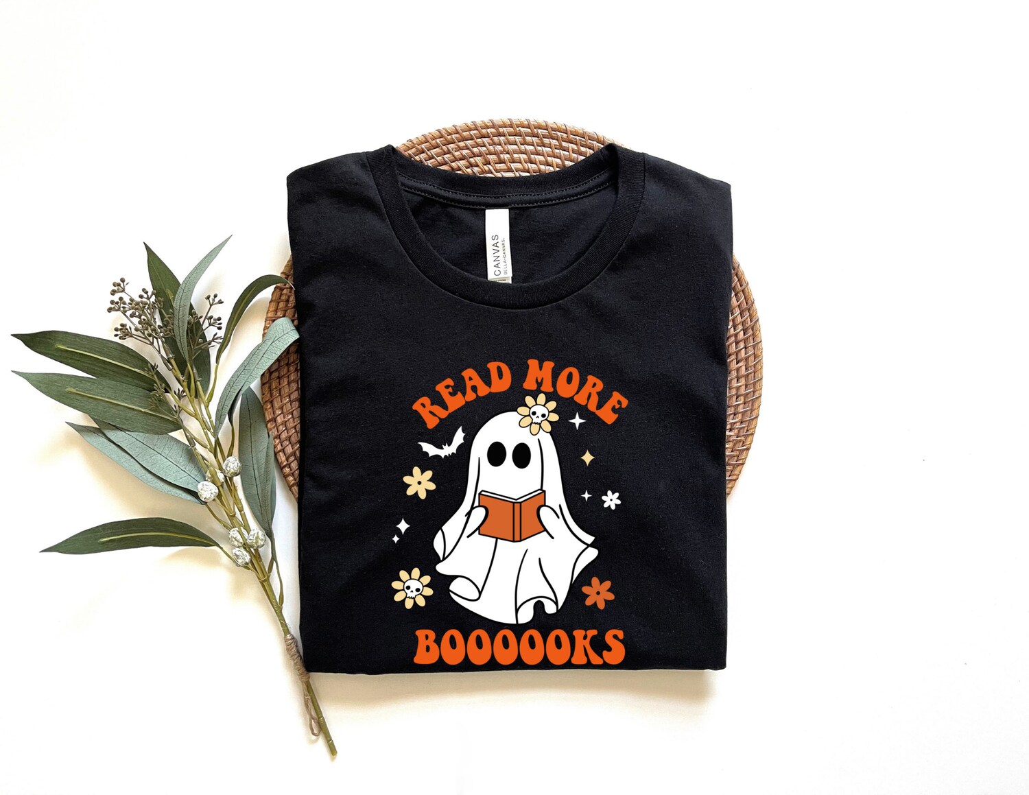 Ghost Reading Books Sweatshirt Bookish Halloween Sweater Funny Librarian Shirt Ghost Crewneck image 2