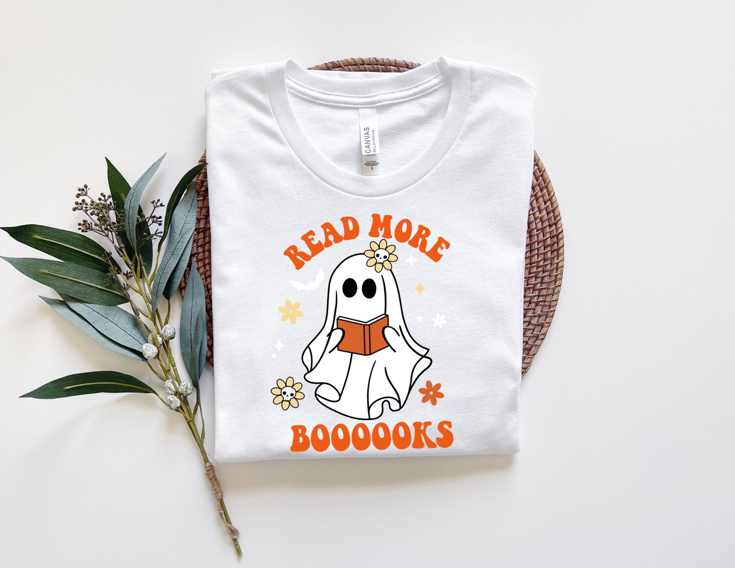 Ghost Reading Books Sweatshirt Bookish Halloween Sweater Funny Librarian Shirt Ghost Crewneck image 3