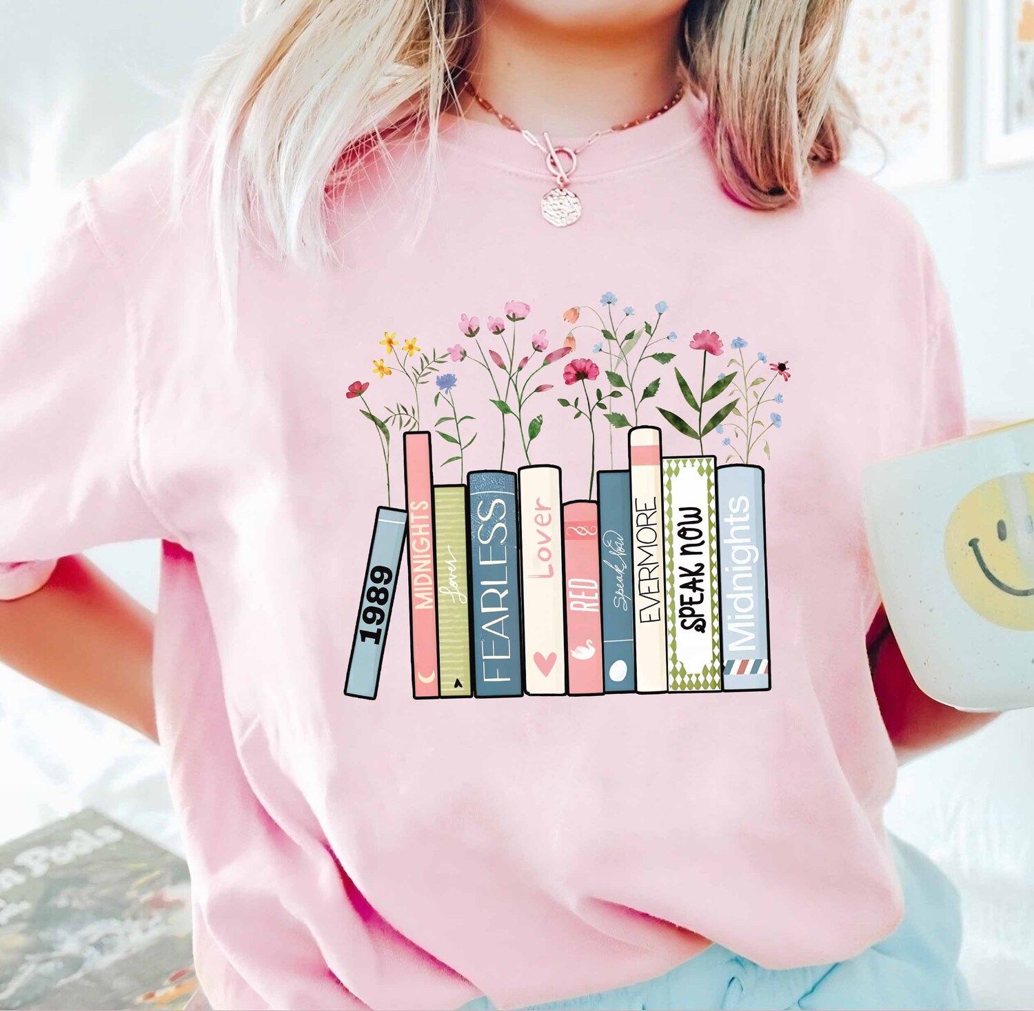 Book Lover T-Shirt Albums as Books Design Trendy Aesthetic Folk & Country Music Shirt image 1