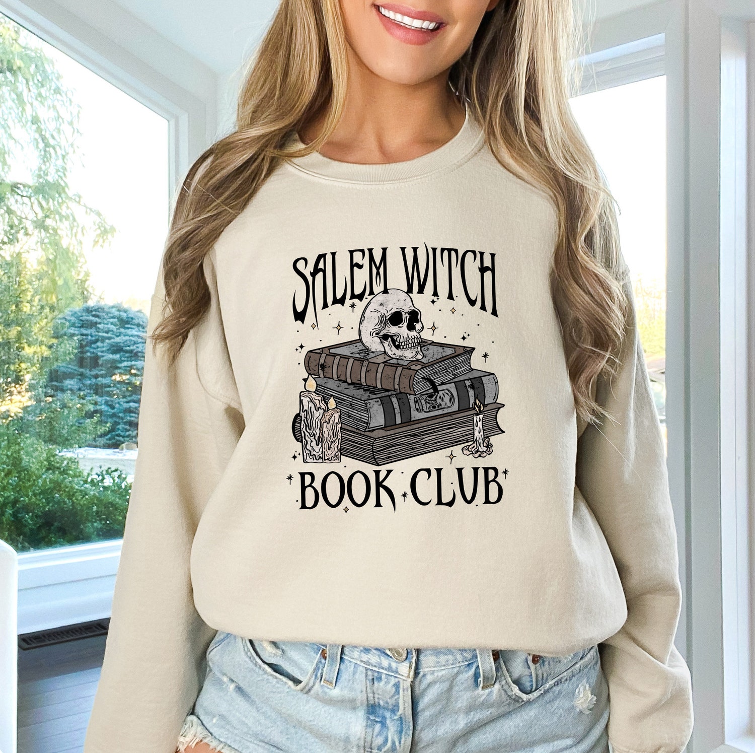 Salem Witch Book Club Sweatshirt Bookish Halloween Crewneck for Spooky Book Lovers image 5