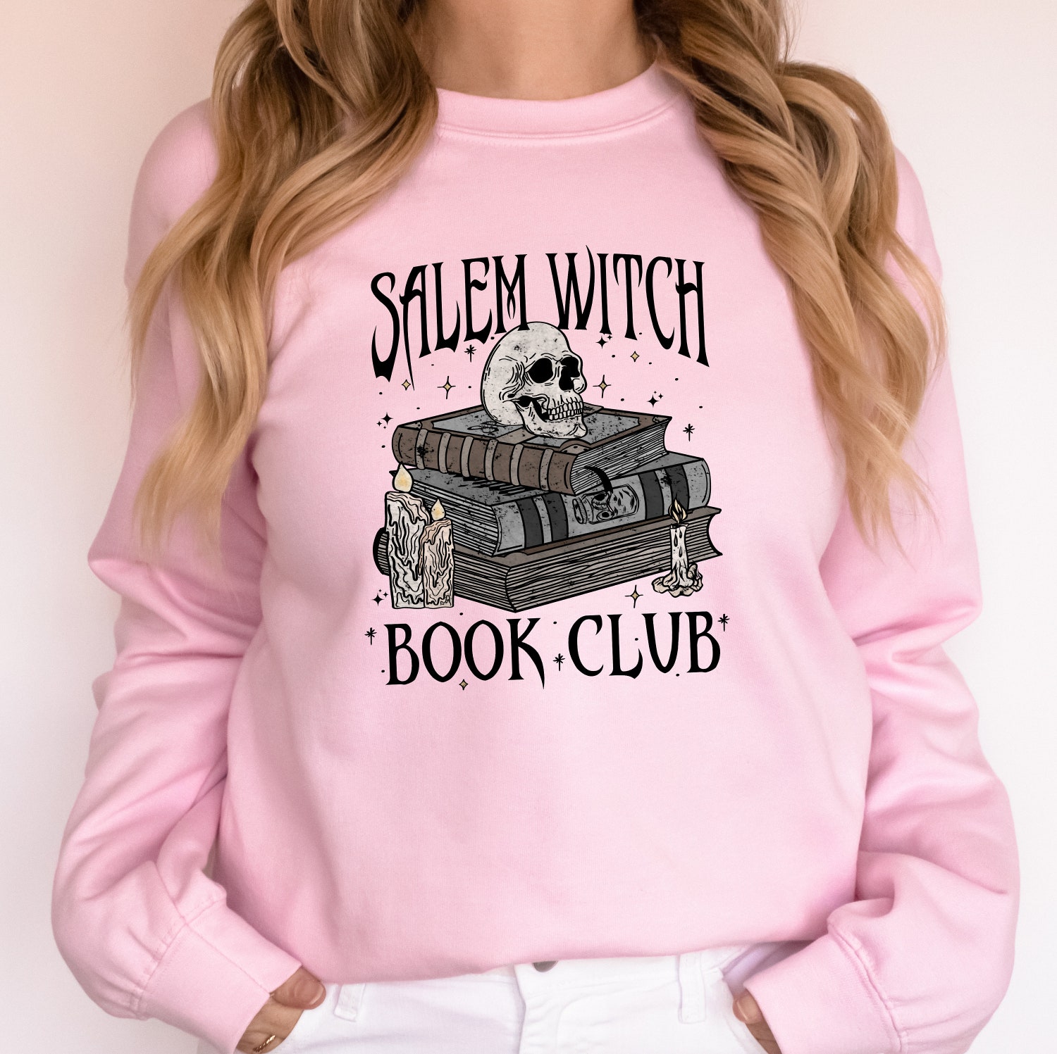 Salem Witch Book Club Sweatshirt Bookish Halloween Crewneck for Spooky Book Lovers image 4