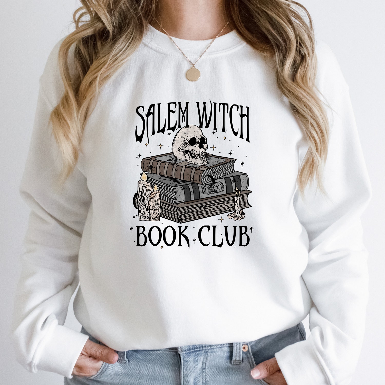 Salem Witch Book Club Sweatshirt Bookish Halloween Crewneck for Spooky Book Lovers image 6