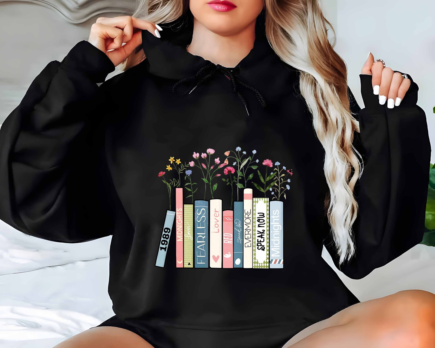 Book Hoodie for Music Lovers Trendy Album Cover Design Folk & Country Music Gift image 2