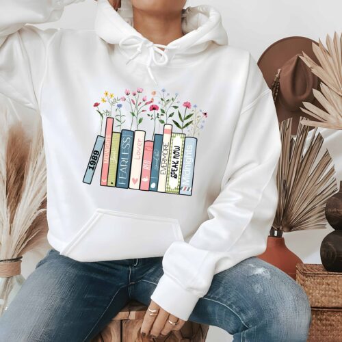 Book Hoodie for Music Lovers Trendy Album Cover Design Folk & Country Music Gift image 0