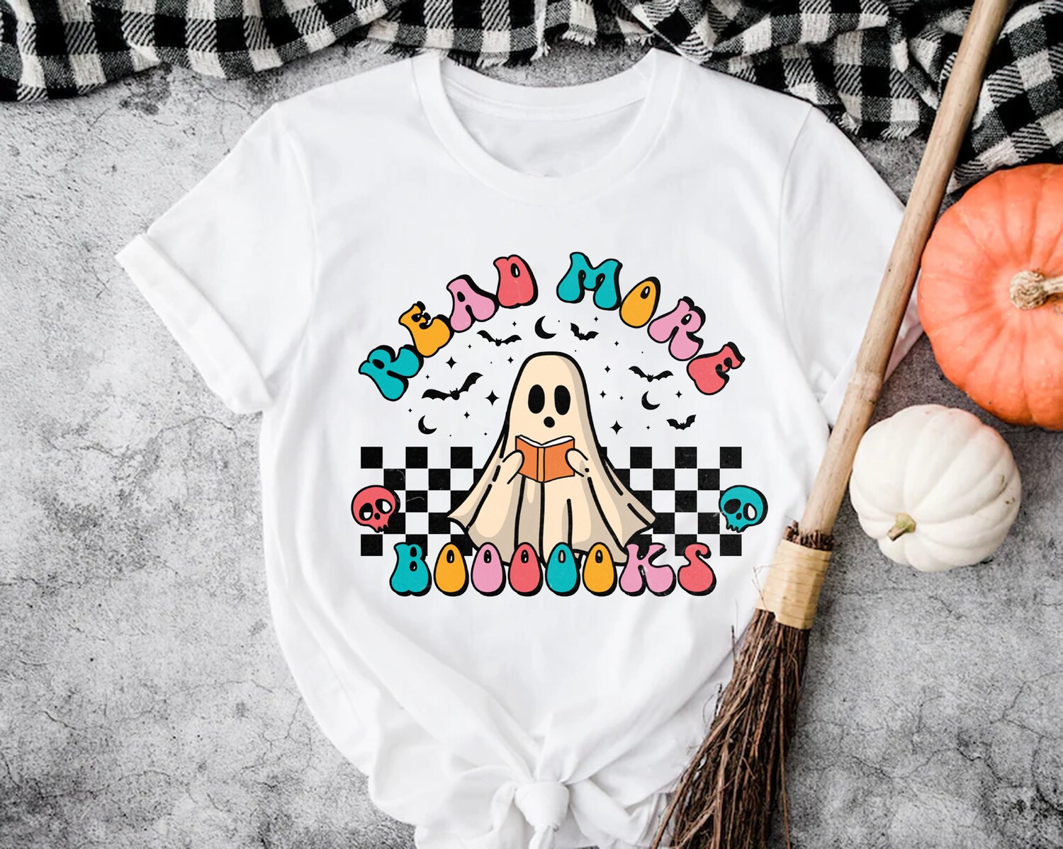 Spooky Teacher Halloween Shirt Read More Books Ghost Sweater Fall Back To School Shirt image 4