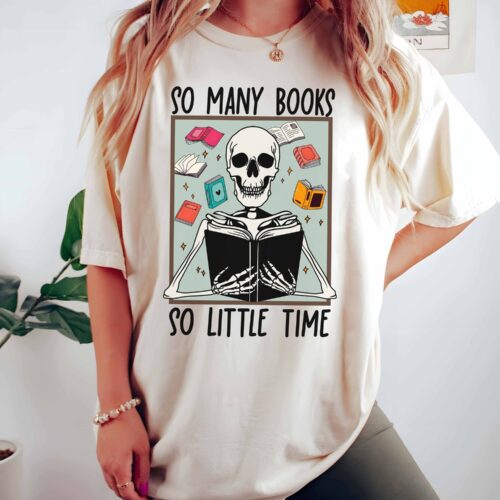 Book Lover Shirt So Many Books So Little Time Perfect Bookworm Gift for Readers & Librarians image 0