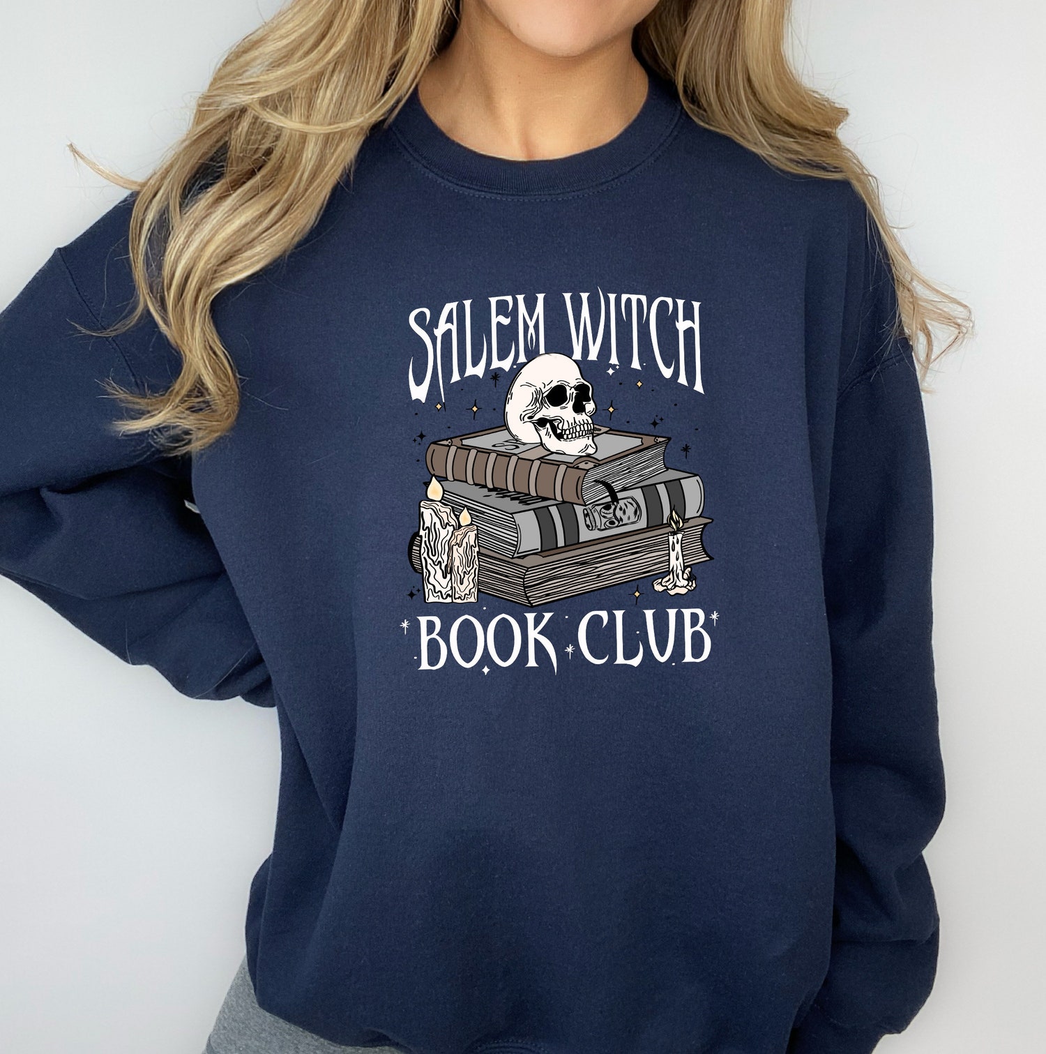 Salem Witch Book Club Sweatshirt Bookish Halloween Crewneck for Spooky Book Lovers image 3