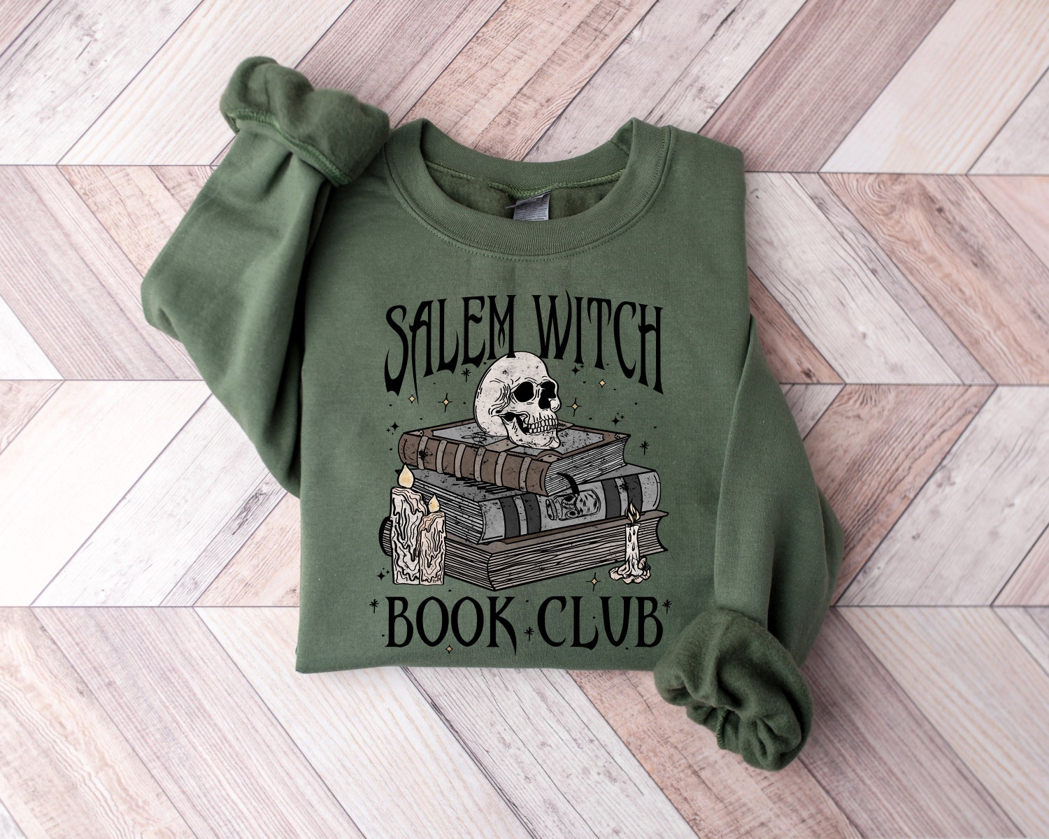 Salem Witch Book Club Sweatshirt Bookish Halloween Crewneck for Spooky Book Lovers image 2