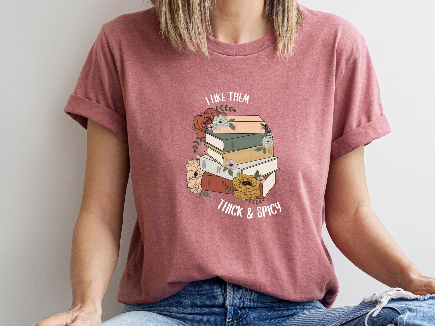 Book Lovers Shirt Funny Bookish T-shirt Cute Reading Tee Spicy Floral Book Lover Gift image 4