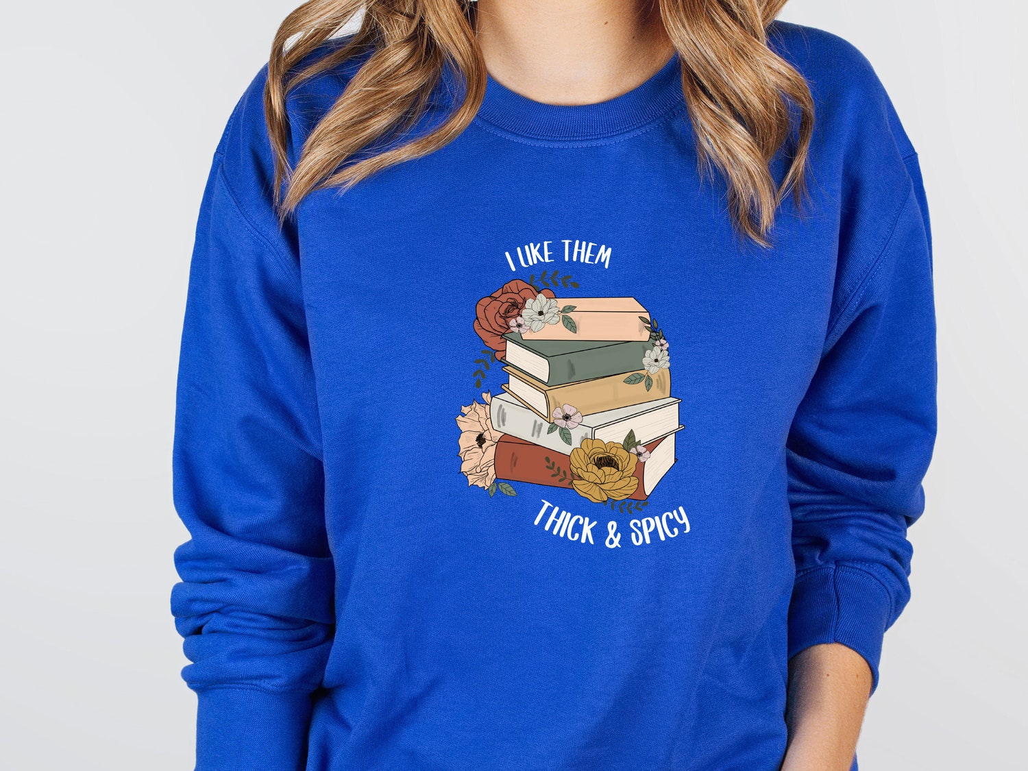 Funny Book Lover Sweatshirt Cute Spicy Reading Jumper Bookish Sweater Gift image 3