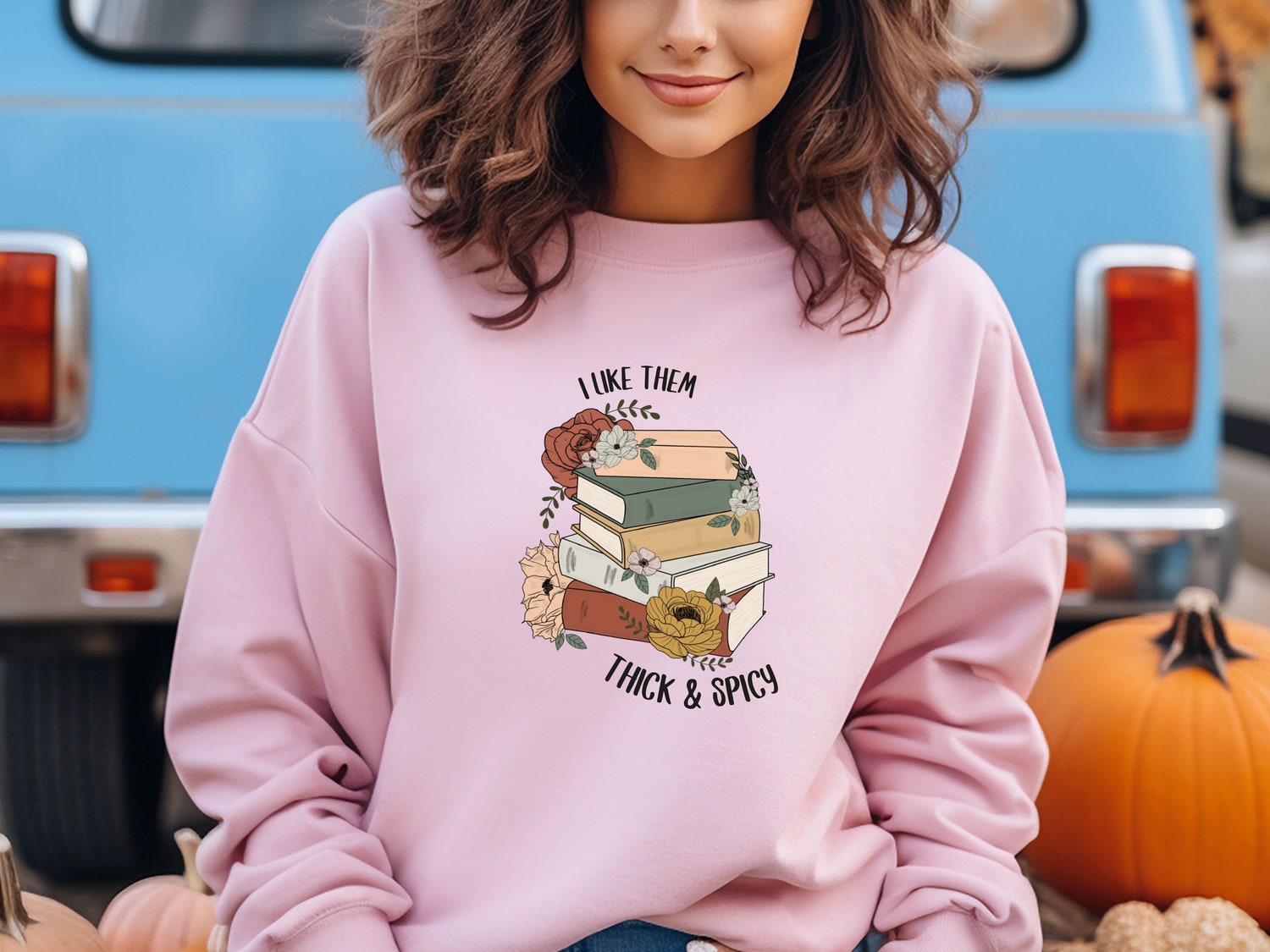 Funny Book Lover Sweatshirt Cute Spicy Reading Jumper Bookish Sweater Gift image 6